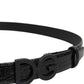 Black Leather Classic Metal DG Buckle Belt