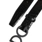 Black Leather Classic Metal DG Buckle Belt