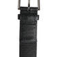 Blue Black Polyester Metal Buckle Belt