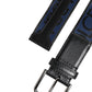 Blue Black Polyester Metal Buckle Belt