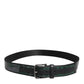 Green Black Polyester DG Logo Buckle Belt