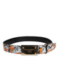 Multicolor Camouflage Metal Logo Buckle Belt