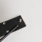 Black Leather Classic Metal Logo Buckle Belt