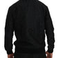 Elegant Embroidered Black Brocade Sweater