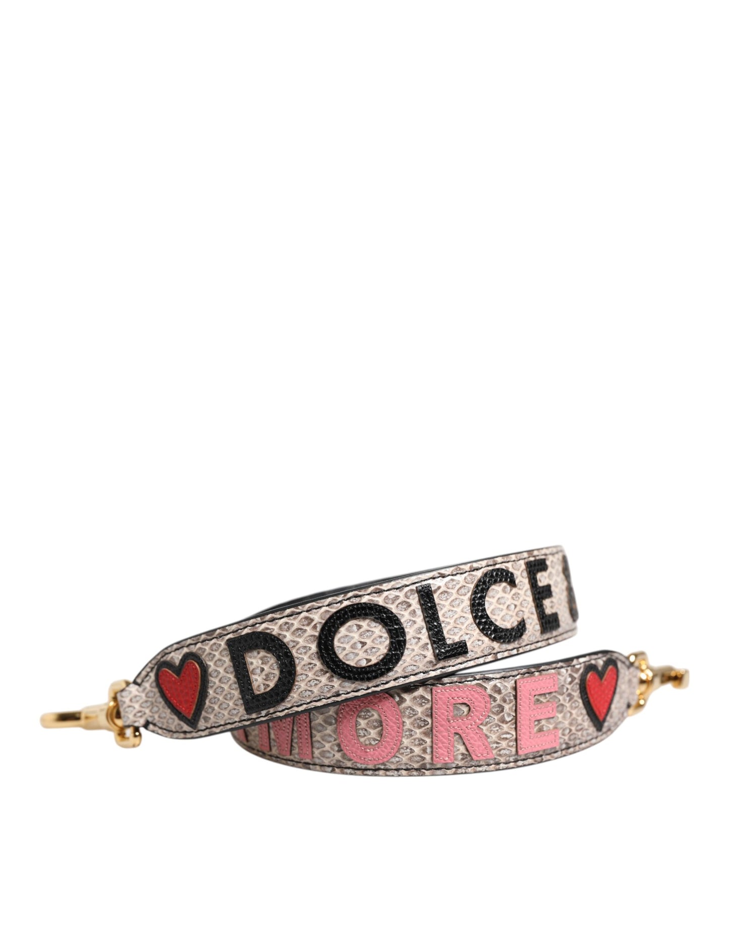 Multicolor DG AMORE Patch Bag Accessory Shoulder Strap
