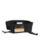 Black Leather Logo Wide Waist Belt Suspender
