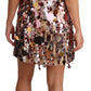 Elegant Gold Shift Sleeveless Mini Dress