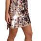 Elegant Gold Shift Sleeveless Mini Dress