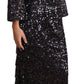 Sequined Shift Midi Dress – Timeless Elegance