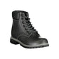 Black Polyurethane Women Ankle Boot