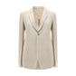 Beige Cotton Blazer