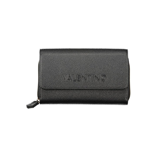 Black Polyurethane Women WalletConvertible Shoulder Bag