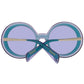Turquoise Metal & Plastic Sunglasses