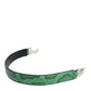 Black Green Exotic Leather Bag Shoulder Strap