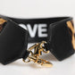 Black Leopard Print Reversible Bag Shoulder Strap