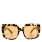 Black Yellow Havana Leopard Square Shades Sunglasses