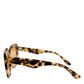 Black Yellow Havana Leopard Square Shades Sunglasses