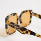 Black Yellow Havana Leopard Square Shades Sunglasses