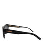 Black Leather Frame DG4177 Tinted Lens Sunglasses