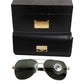 Black 18K Gold Plated Polarized Steel DG2133K Sunglasses