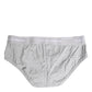 Gray Cotton Stretch Regular Brief Underwear