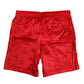 Red Nylon Drawstring Beachwear Shorts Swimwear