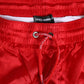 Red Nylon Drawstring Beachwear Shorts Swimwear