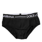 Black Cotton Stretch Regular Brief Underwear