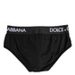 Black Cotton Stretch Regular Brief Underwear