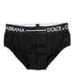 Black Cotton Stretch Regular Brief Underwear