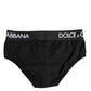 Black Cotton Stretch Regular Brief Underwear