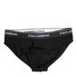 Black Cotton Stretch Regular Brief Underwear