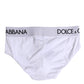 White Cotton Stretch Regular Brief Underwear