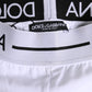 White Nylon Logo Waistband Boxer Brief Underwear