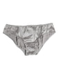 Gray Silk Stretch Bottom Low Waist Panty Underwear