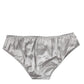Gray Silk Stretch Bottom Low Waist Panty Underwear