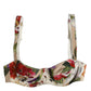 Beige Floral Balconcino Underwired Bra Underwear