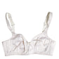 White Silk Balconette Non Wire Bra Underwear