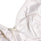 White Silk Balconette Non Wire Bra Underwear