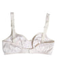 White Silk Balconette Non Wire Bra Underwear