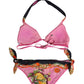 Pink Printed Swimsuit 2 Piece Top Bottom Swimwear