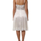 White Lace DG Logo Silk Dress Sleepwear