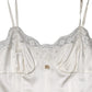 White Lace DG Logo Silk Dress Sleepwear