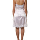White Lace Gold DG Logo Silk Dress Sleepwear