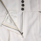 White Wool High Waist Tapered Pants