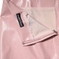 Glossy Pink Cotton Mid Waist Mini Skirt