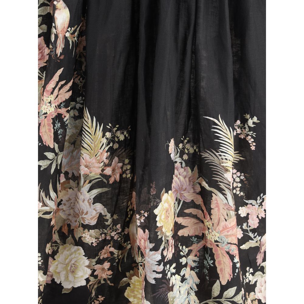 Black Linen Casual Dress