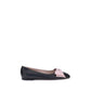 Black Goatskin Ballet Flats