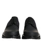 Black Leather Lace Up Trekking Dress Shoes
