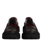 Red Leather Lace Up Trekking Dress Shoes
